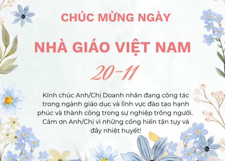 CHÚC MỪNG NGÀY NHÀ GIÁO VIỆT NAM 20 – 11