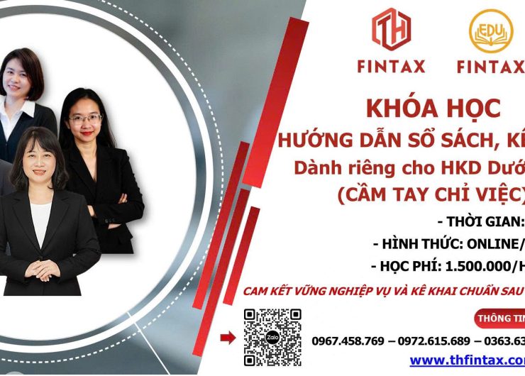 THÔNG BÁO TUYỂN SINH KHÓA HỌC: HƯỚNG DẪN SỔ SÁCH, KÊ KHAI DÀNH RIÊNG CHO HKD DƯỚI 3 TỶ